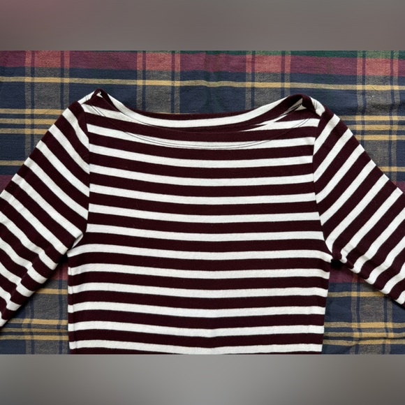 Gap Longsleeve Brown Striped Top - Picture 3 of 9